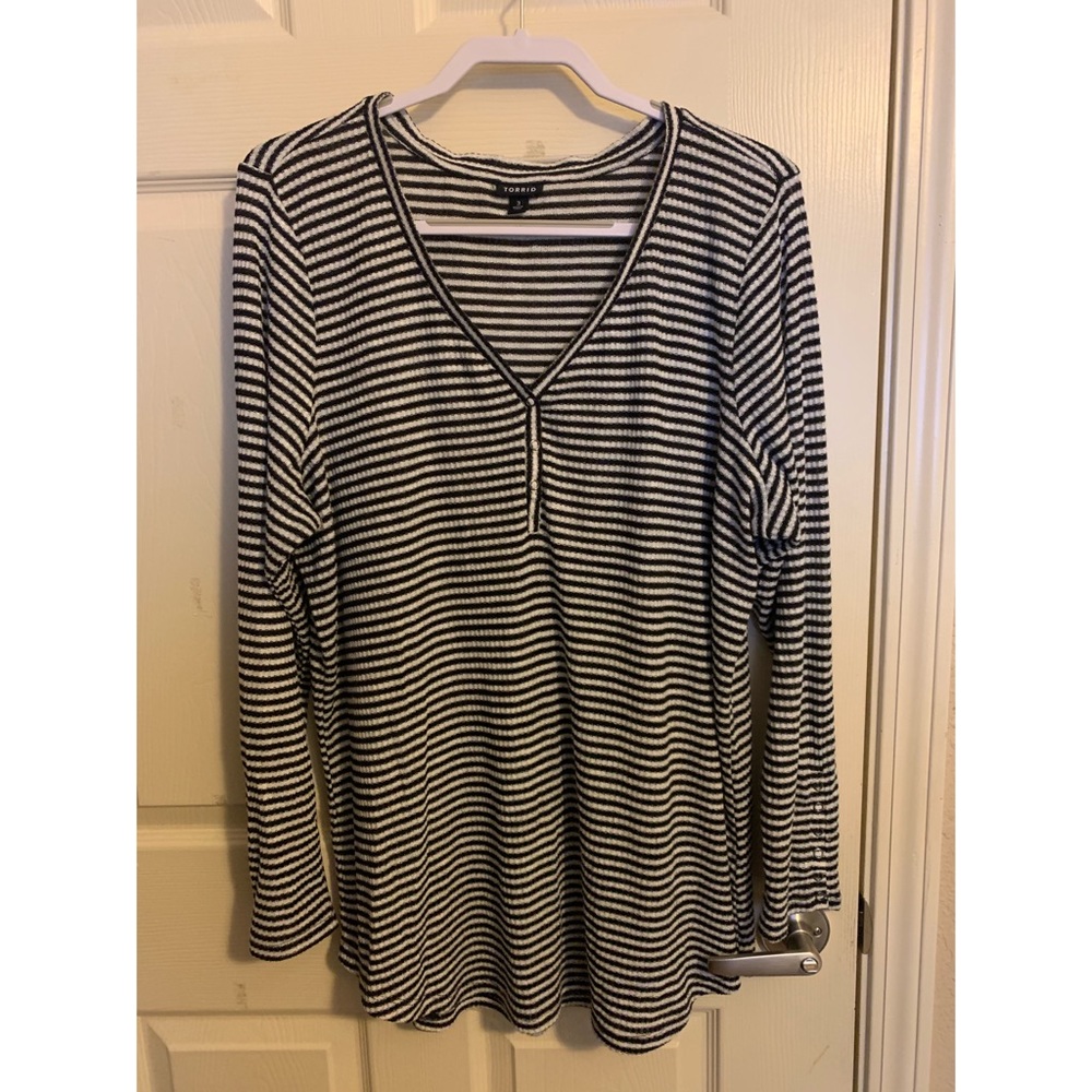 Torrid Striped Long Sleeve Tee